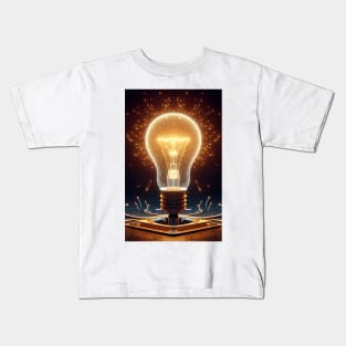 Spark of Innovation: Illuminating Ideas in Action Kids T-Shirt